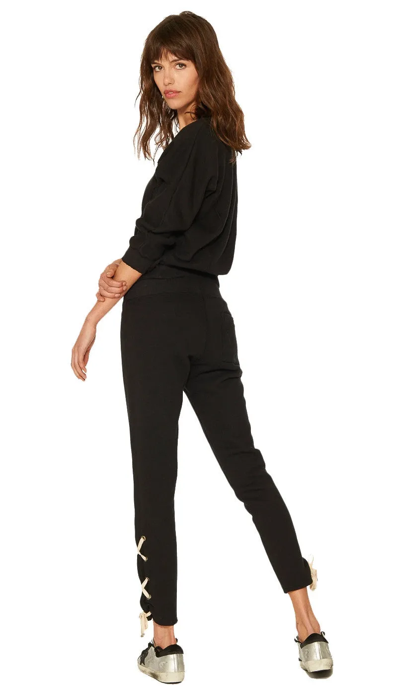 n:Philanthropy Emery Lace Up Ankle Sweatpants Black