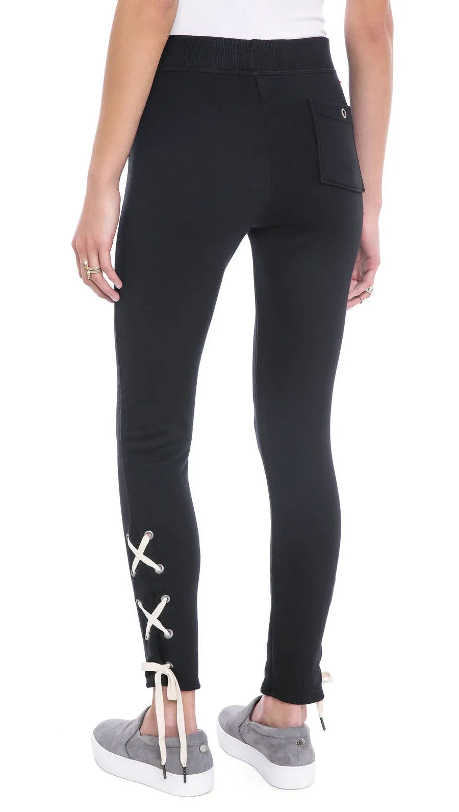 n:Philanthropy Emery Lace Up Ankle Sweatpants Black