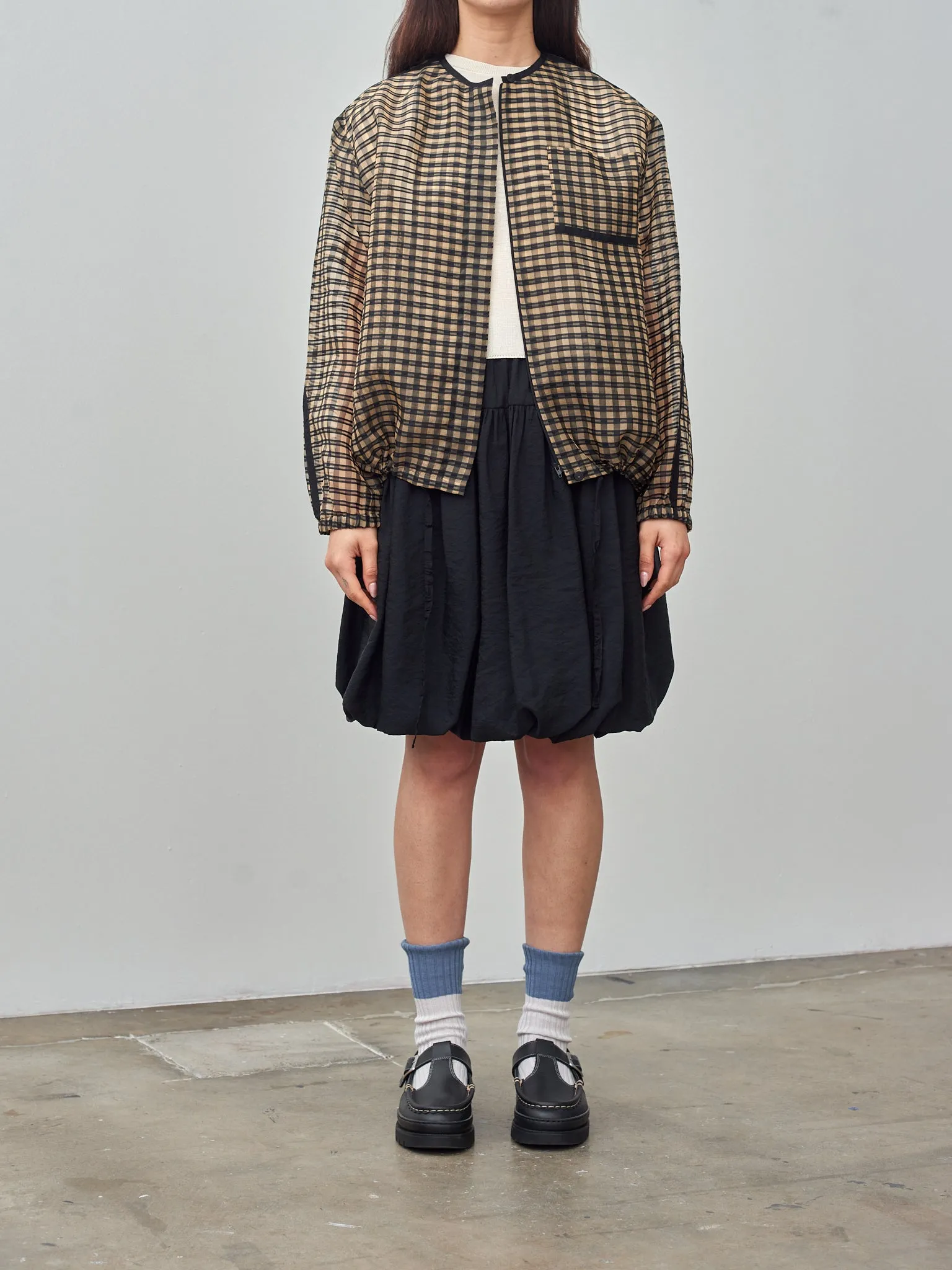 Organza Bomber Jacket - Vichy Check