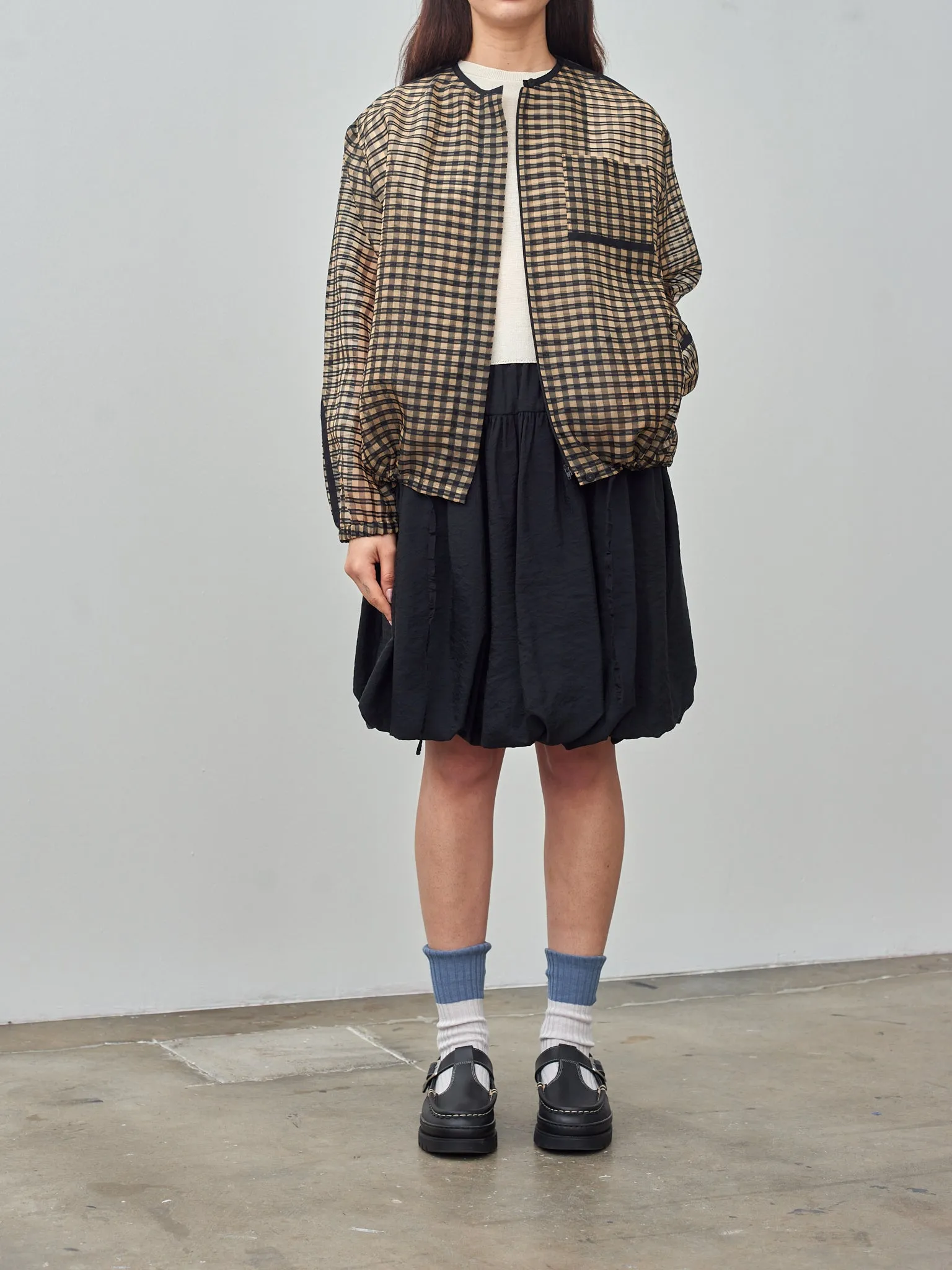 Organza Bomber Jacket - Vichy Check