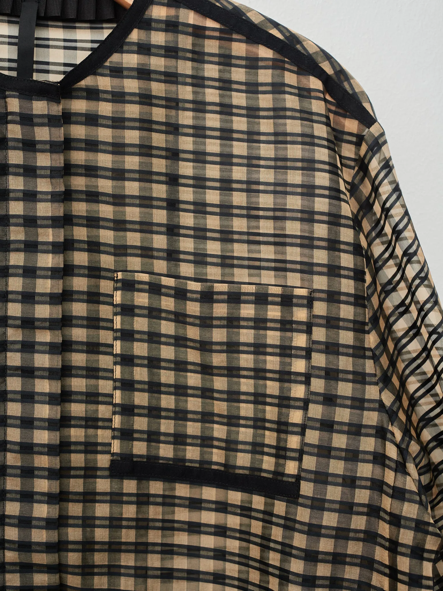 Organza Bomber Jacket - Vichy Check