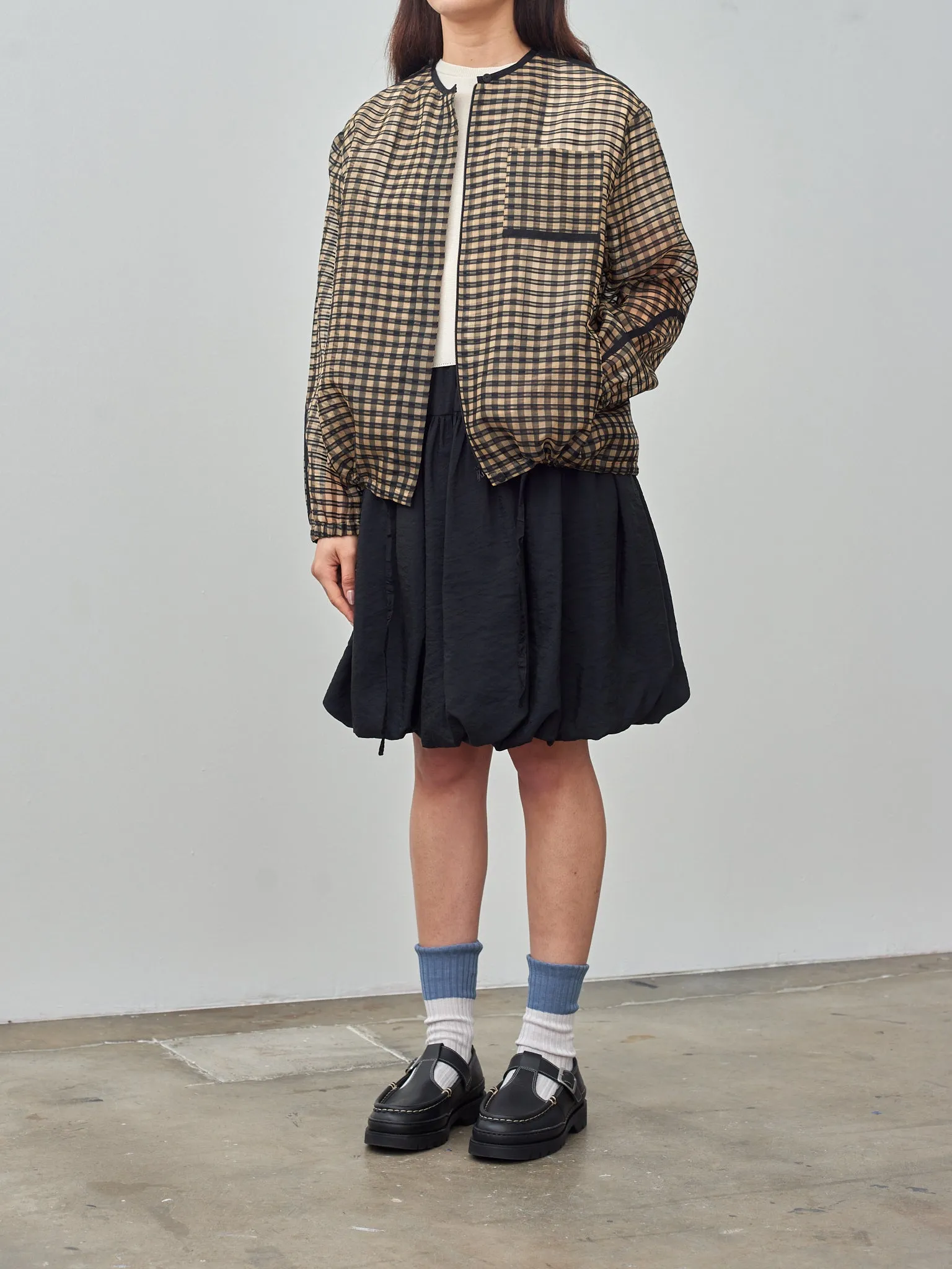 Organza Bomber Jacket - Vichy Check