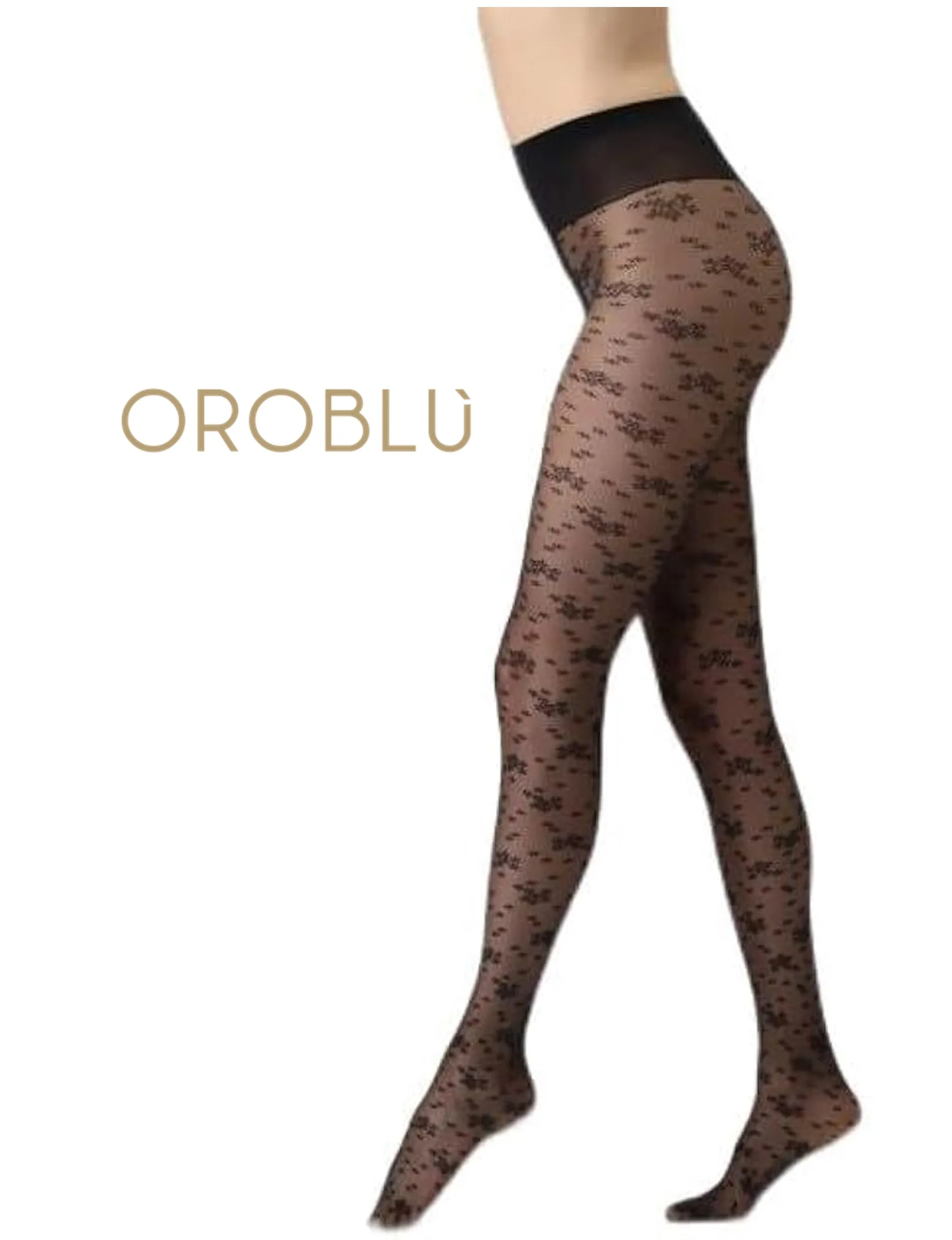 Oroblu Clearance Blossom Tights Black