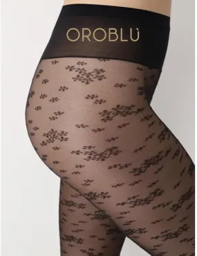 Oroblu Clearance Blossom Tights Black