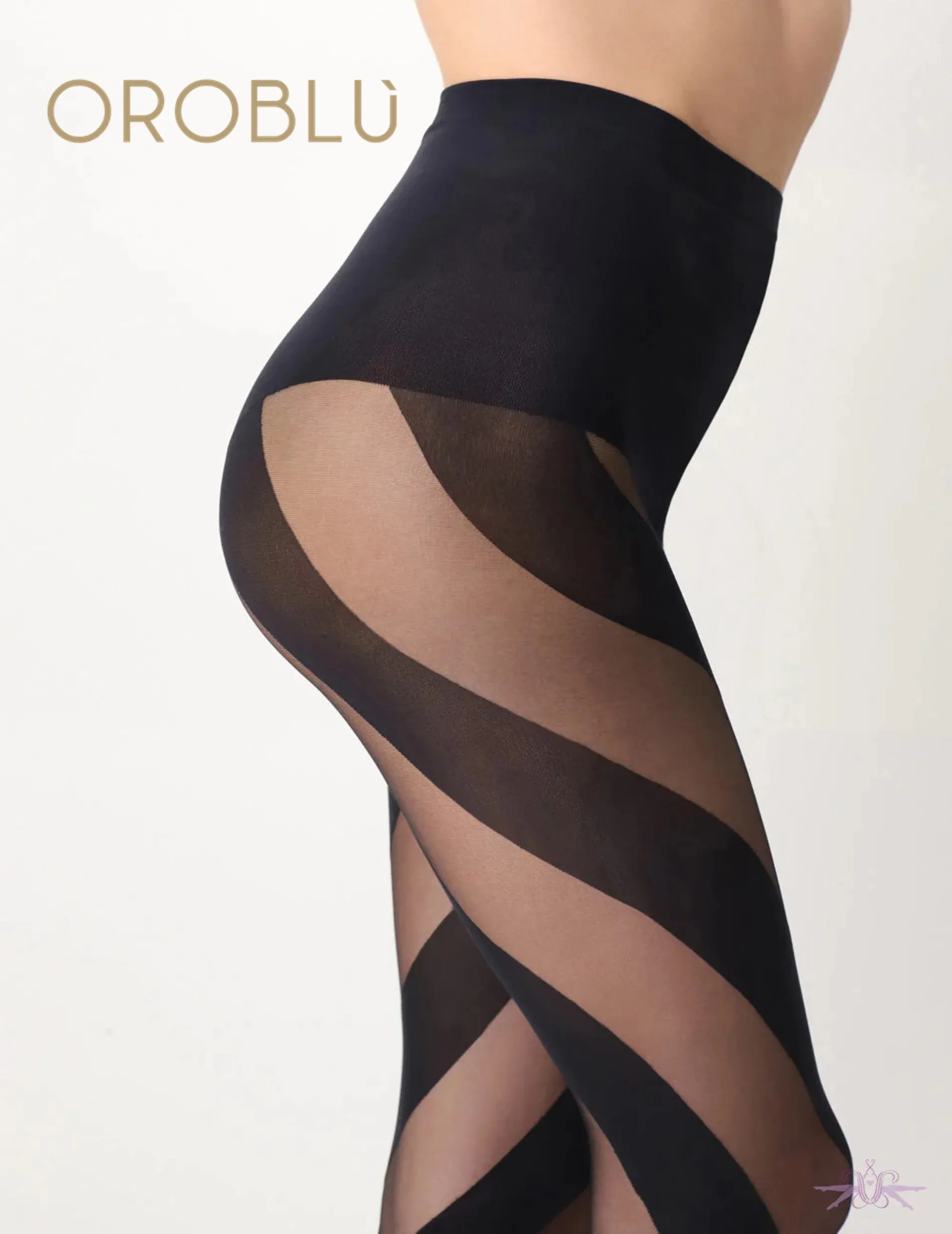 Oroblu Clearance Spiraling Tights Black