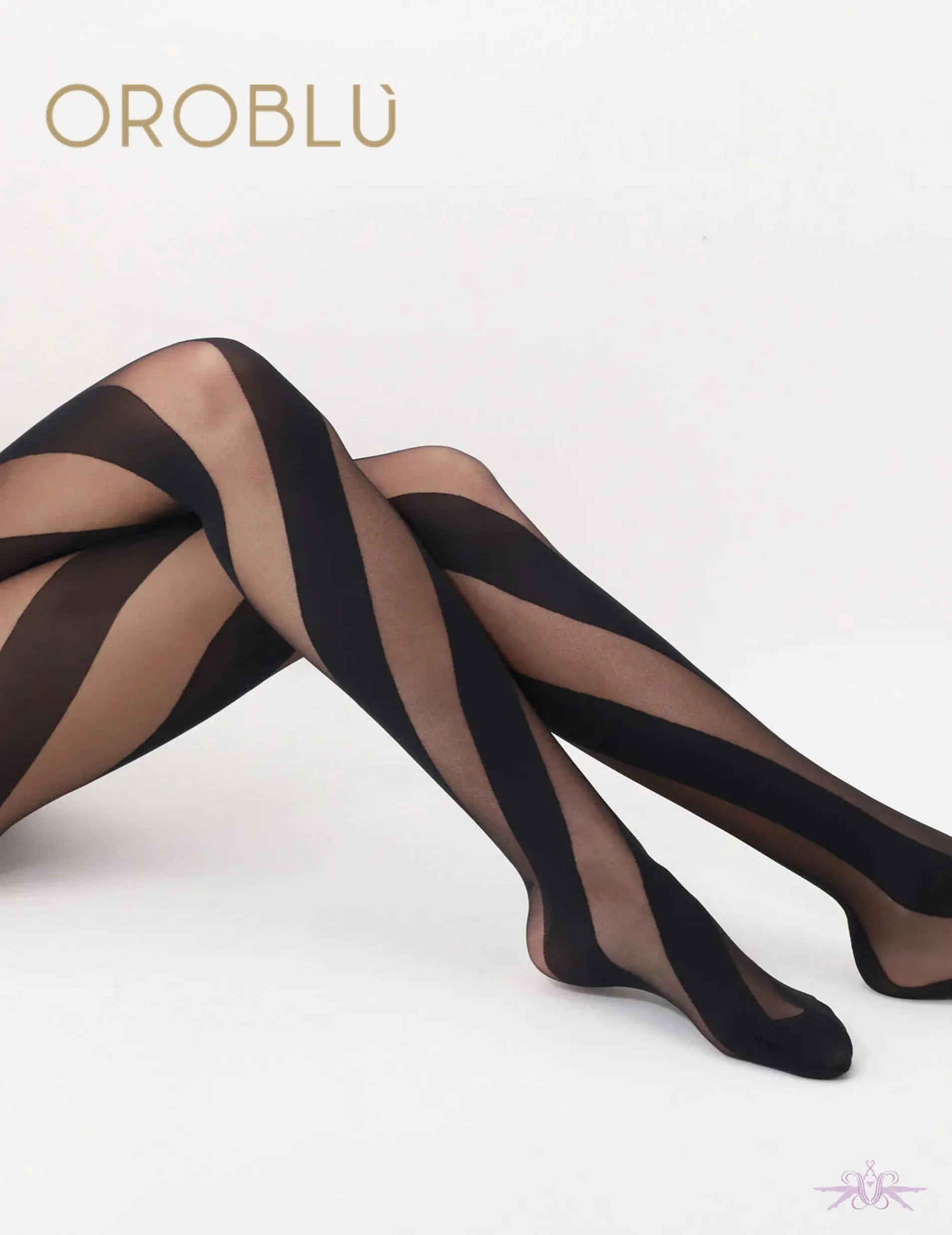 Oroblu Clearance Spiraling Tights Black