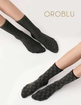 Oroblu Double Fantasy Socks Miltary (Twin Pack)