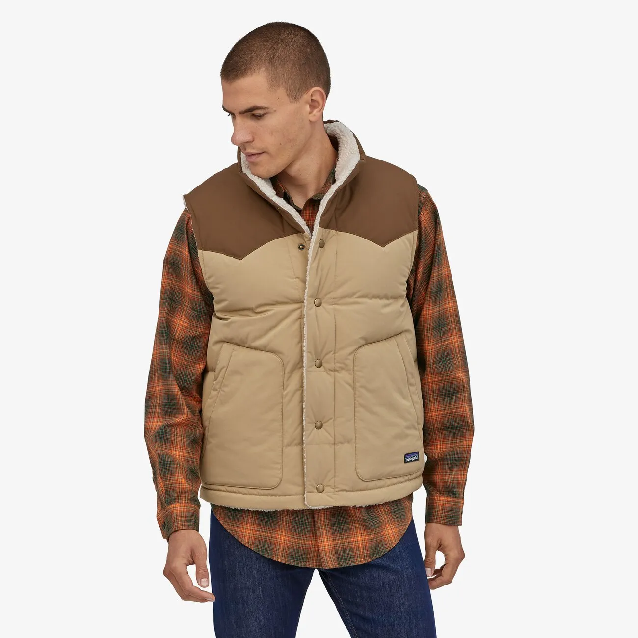 PATAGONIA MENS REVERSIBLE BIVY DOWN VEST