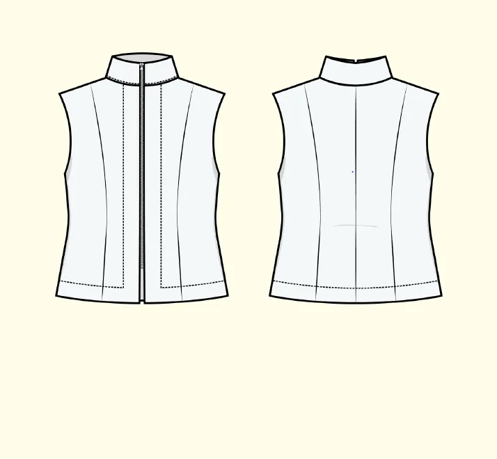 PDF Pattern - Zip Vest x Basic Sleeves | Puff and Pencil