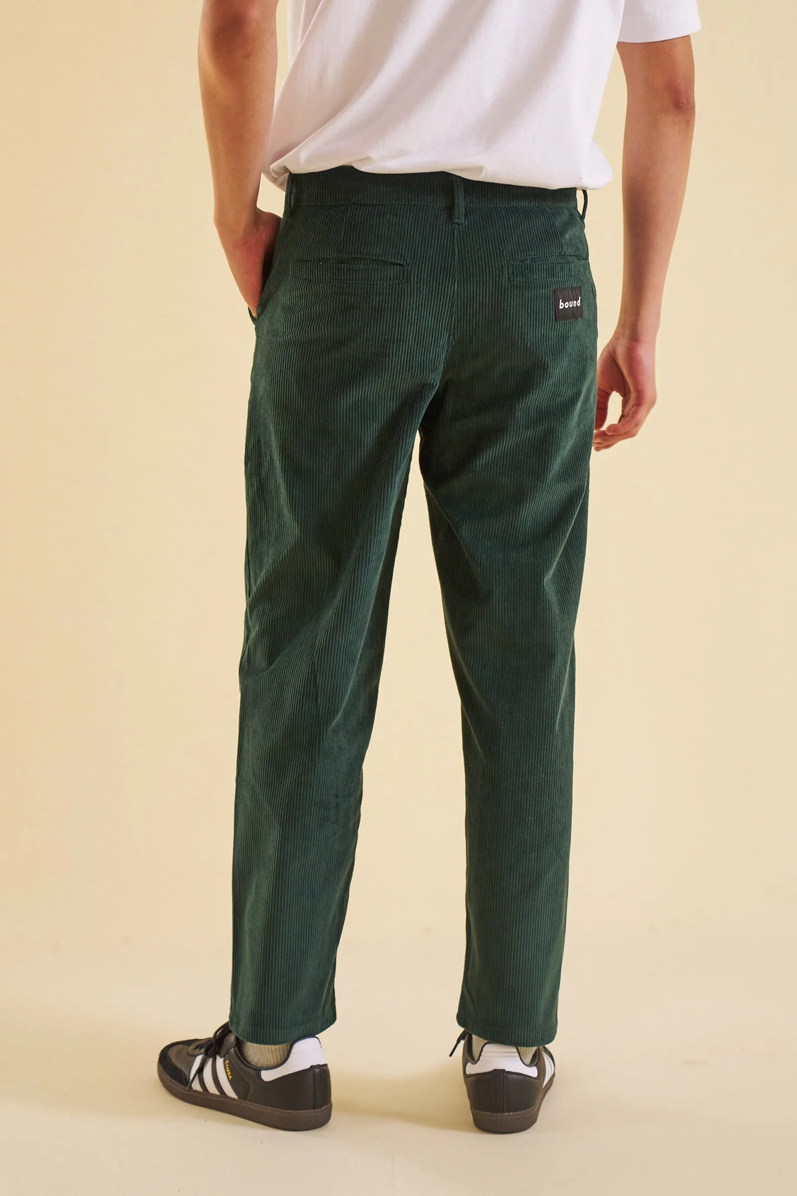 PINE GREEN CORDUROY TROUSERS