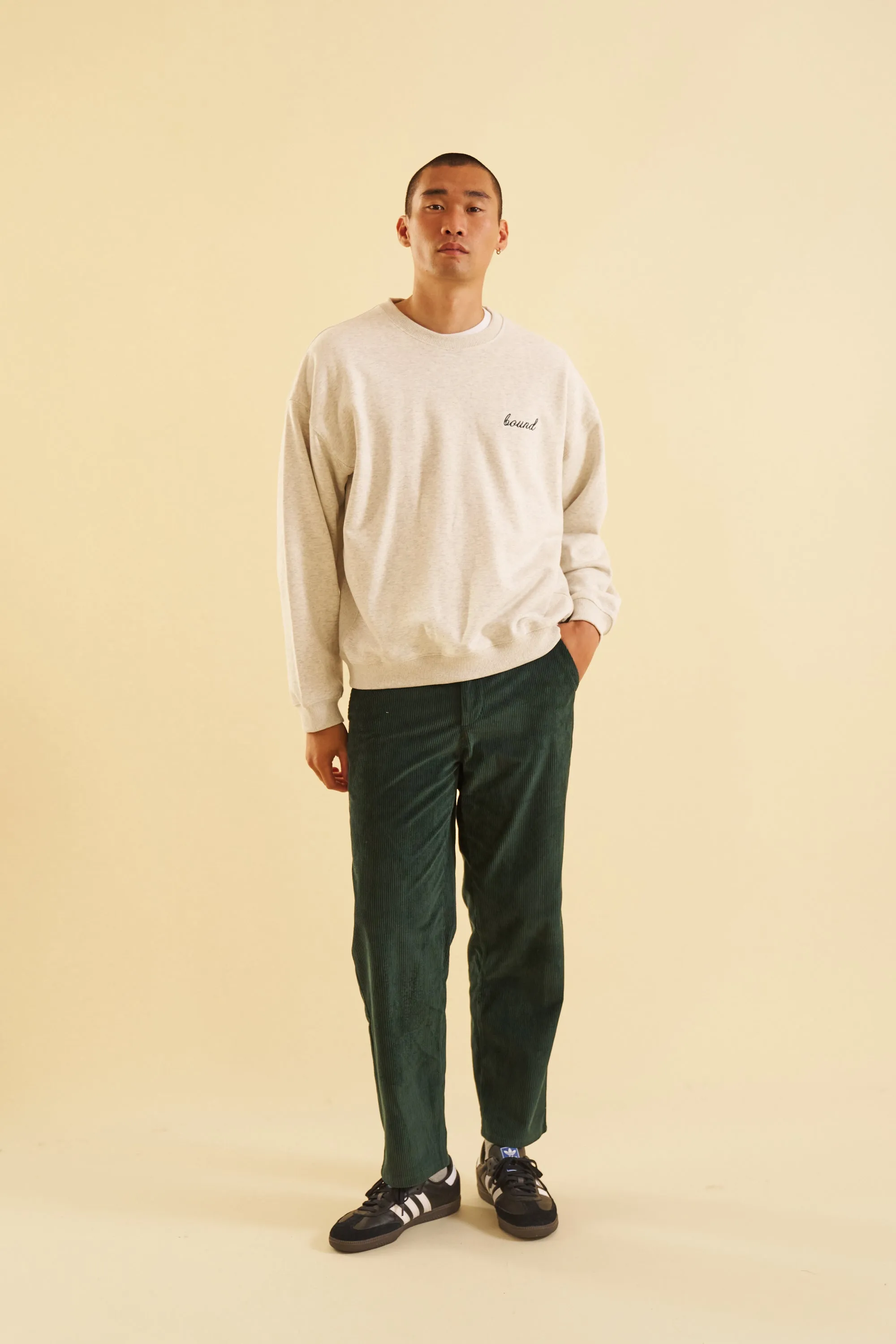 PINE GREEN CORDUROY TROUSERS