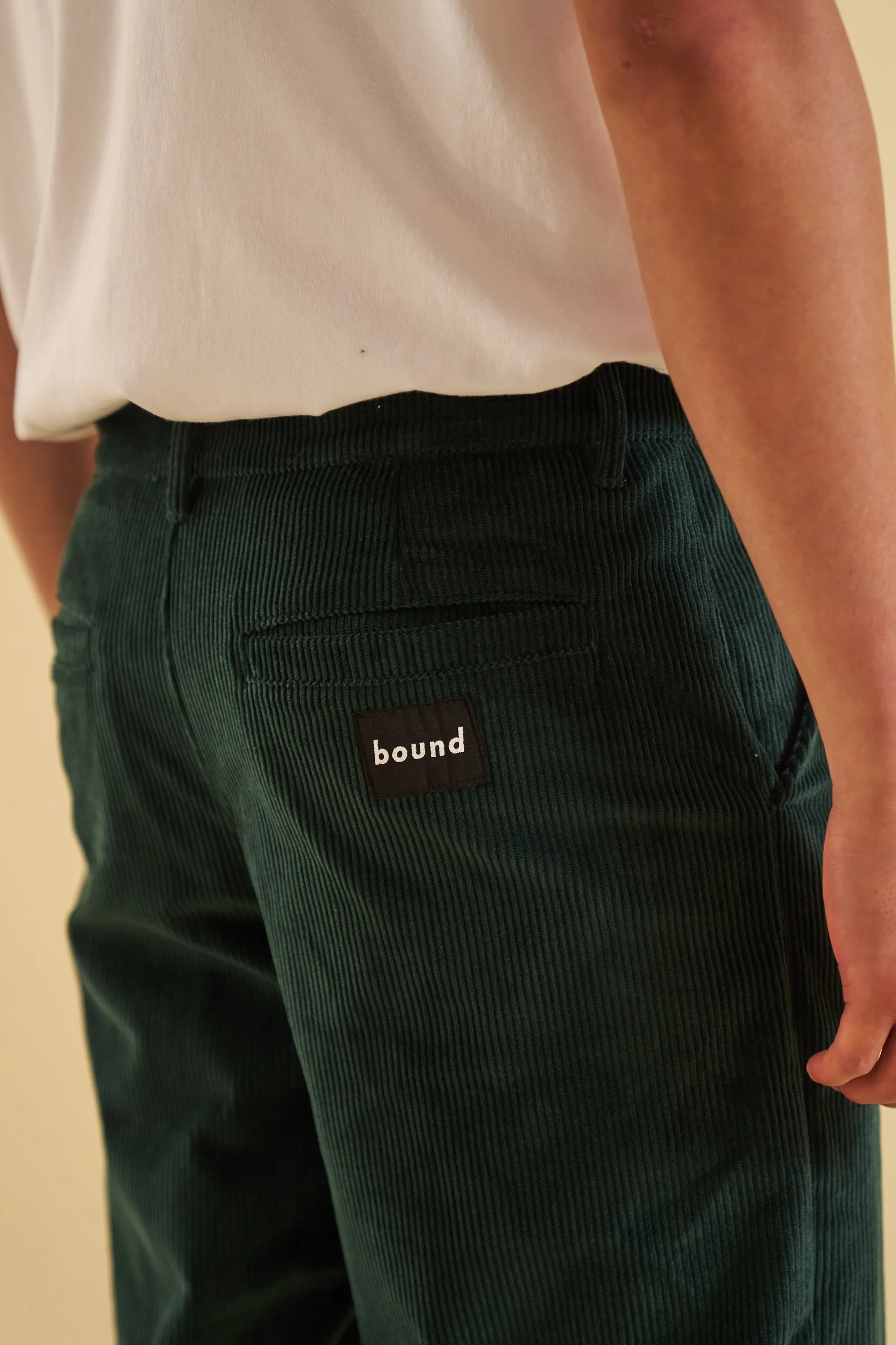 PINE GREEN CORDUROY TROUSERS