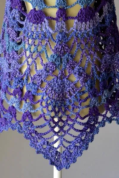 Pineapple Peacock Shawl