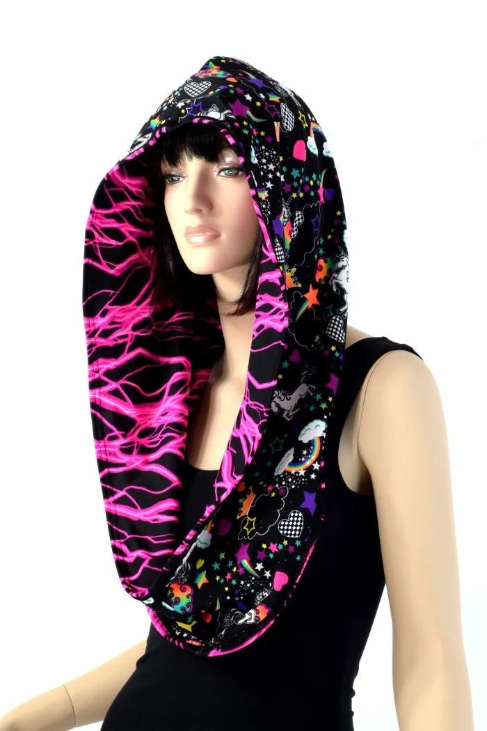 Pink Lightning & Unicorns and Rainbows Infinity Festival Hood