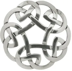 Plaid Brooch Celtic Interlace Plain