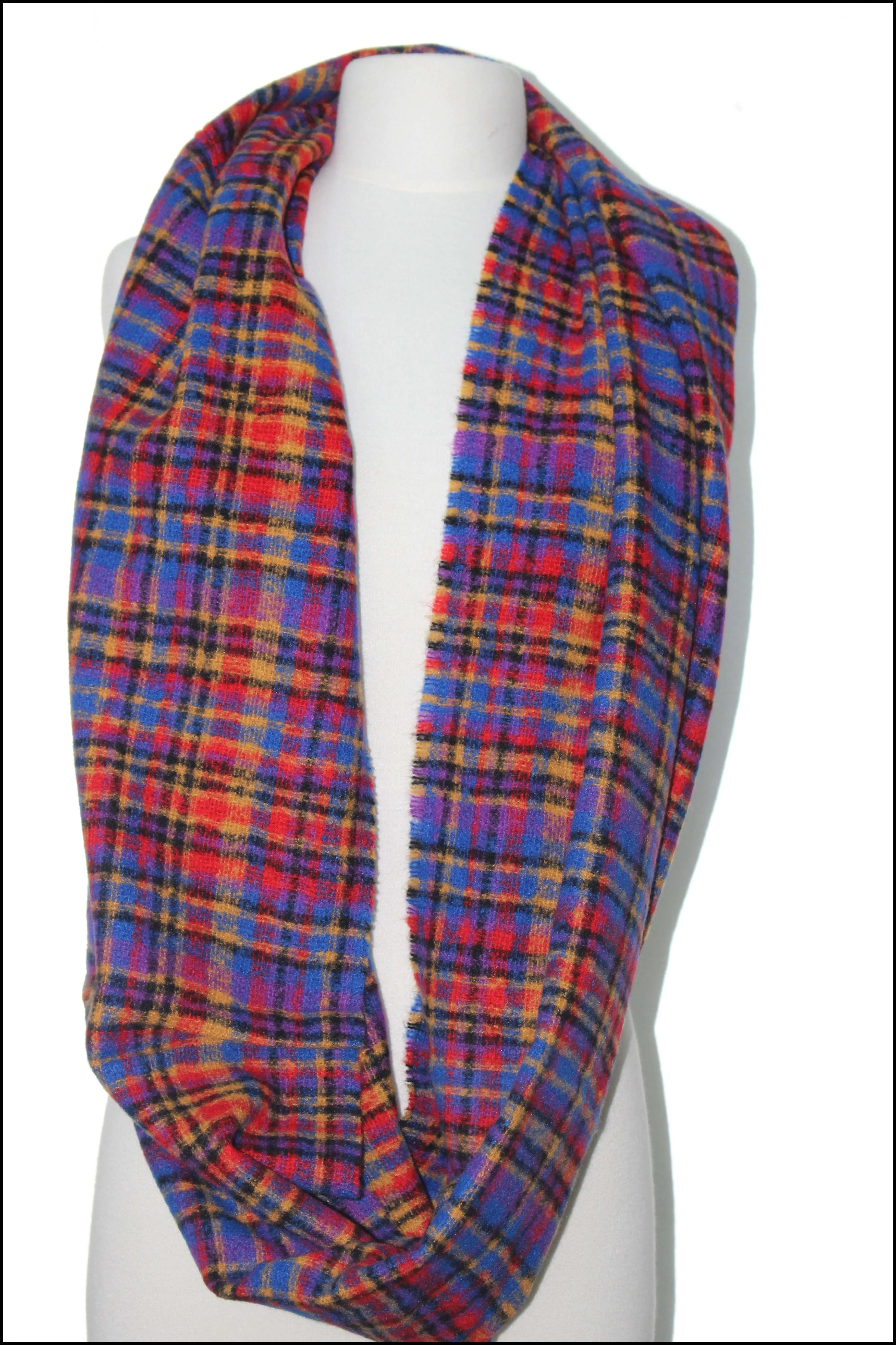 Plaid Infinity Scarf