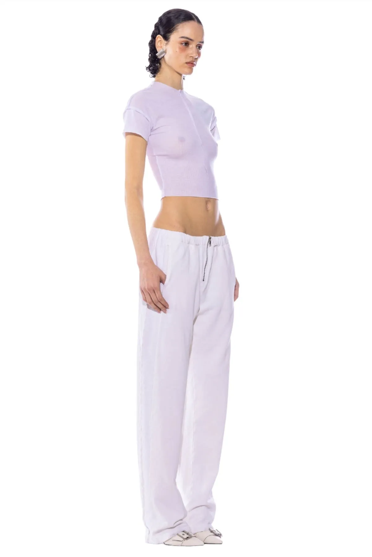 PORTERHOUSE SWEATPANTS IN WHITE TERRY