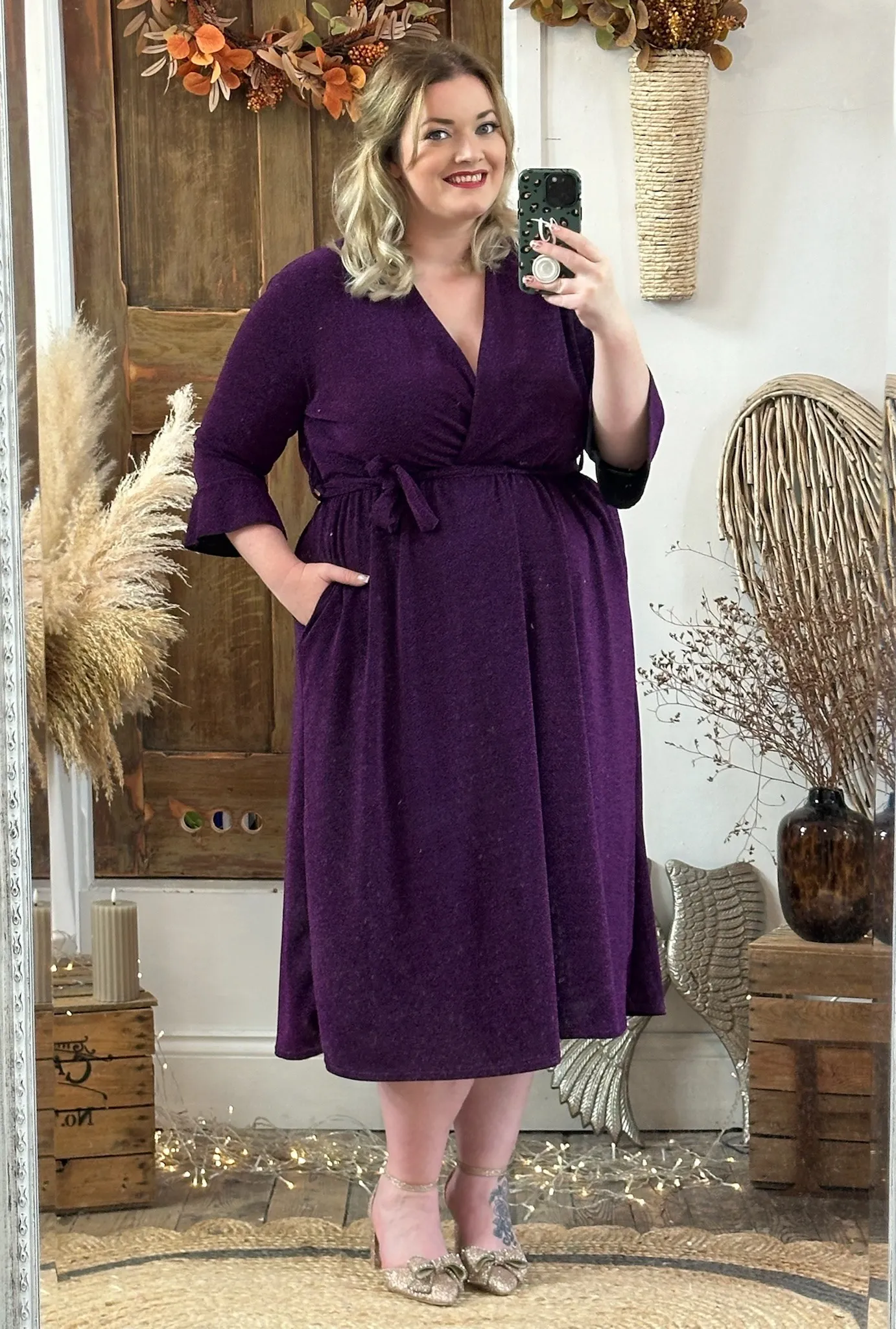 Purple Sparkly Roxy Midaxi Dress