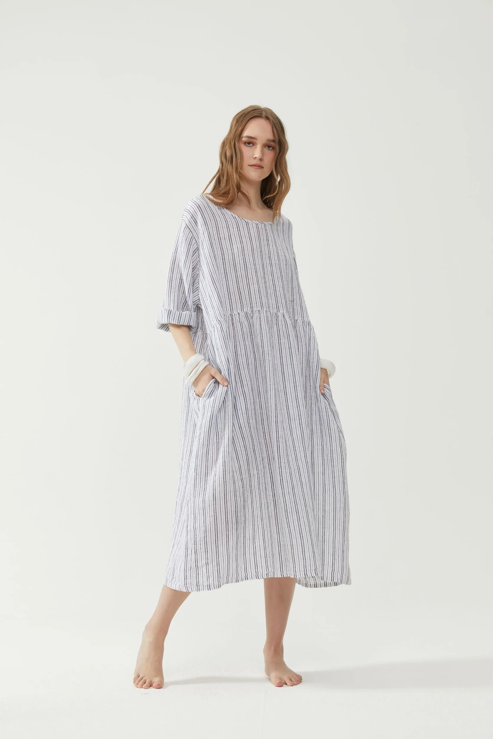 Reen Dress Bold Stripe