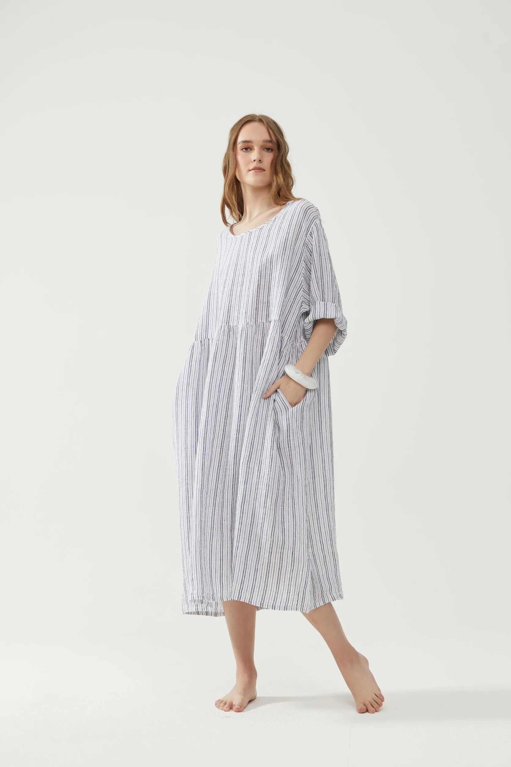 Reen Dress Bold Stripe