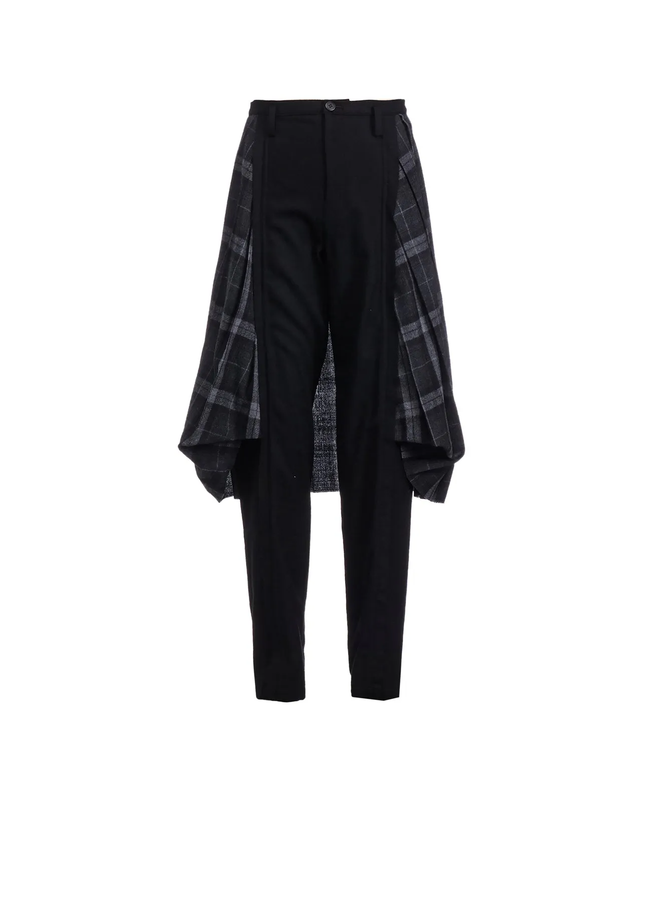 SERGE   PLAID COMBI PLEATED PANTS