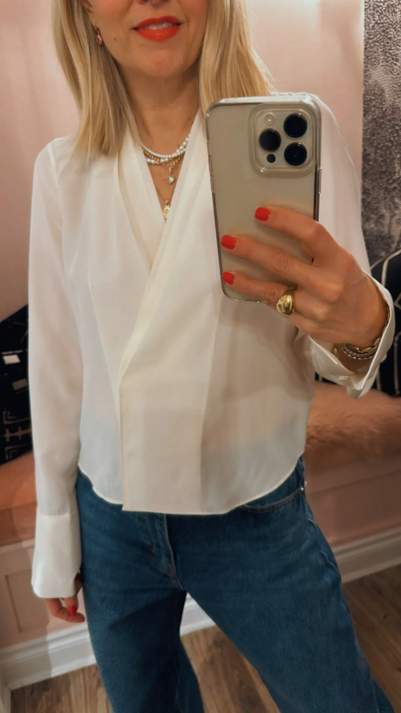 Shawl Collar Blouse