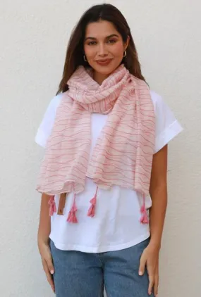 Shima Line Scarf - Light Pink