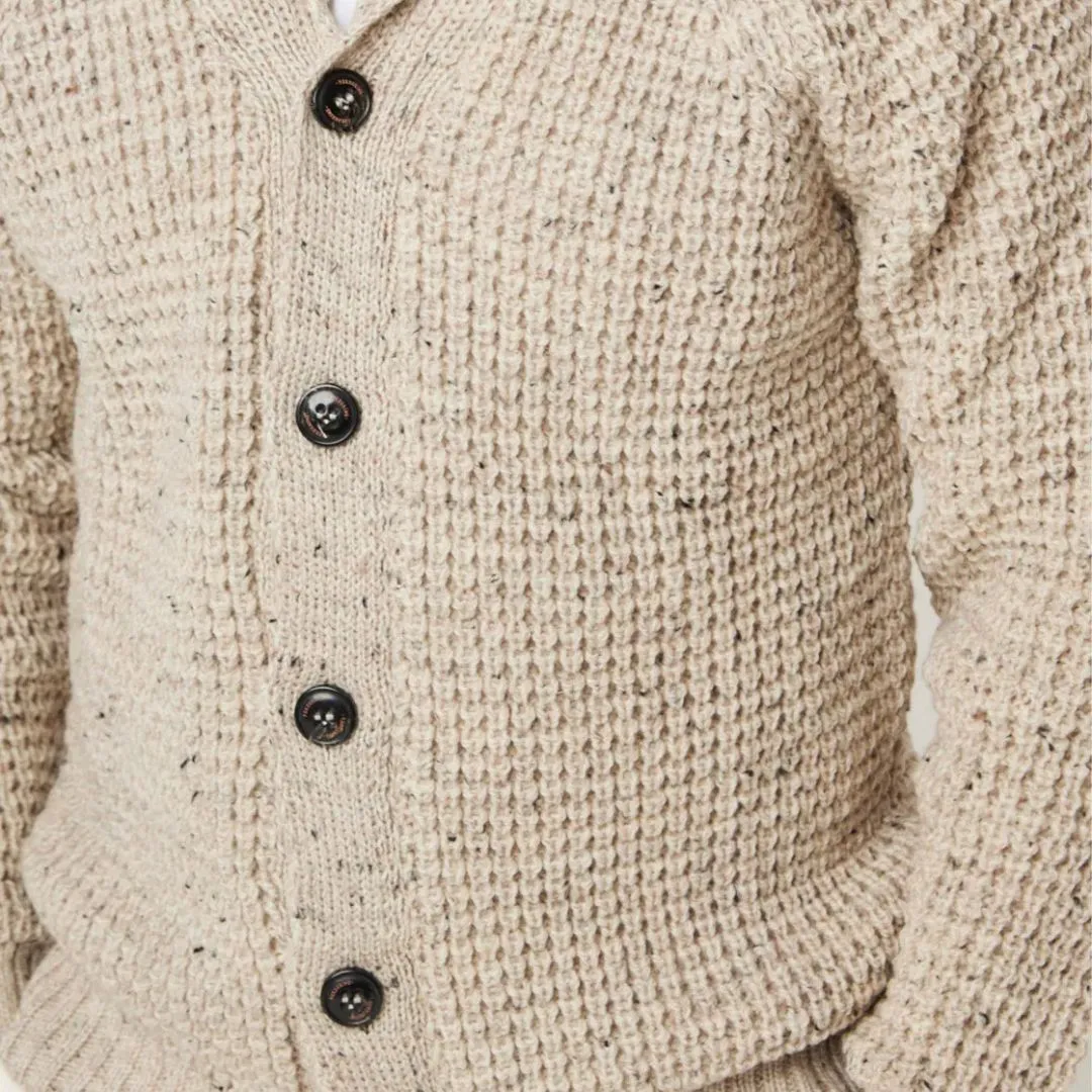 Skiddaw Waffle Shawl Wool Cardigan