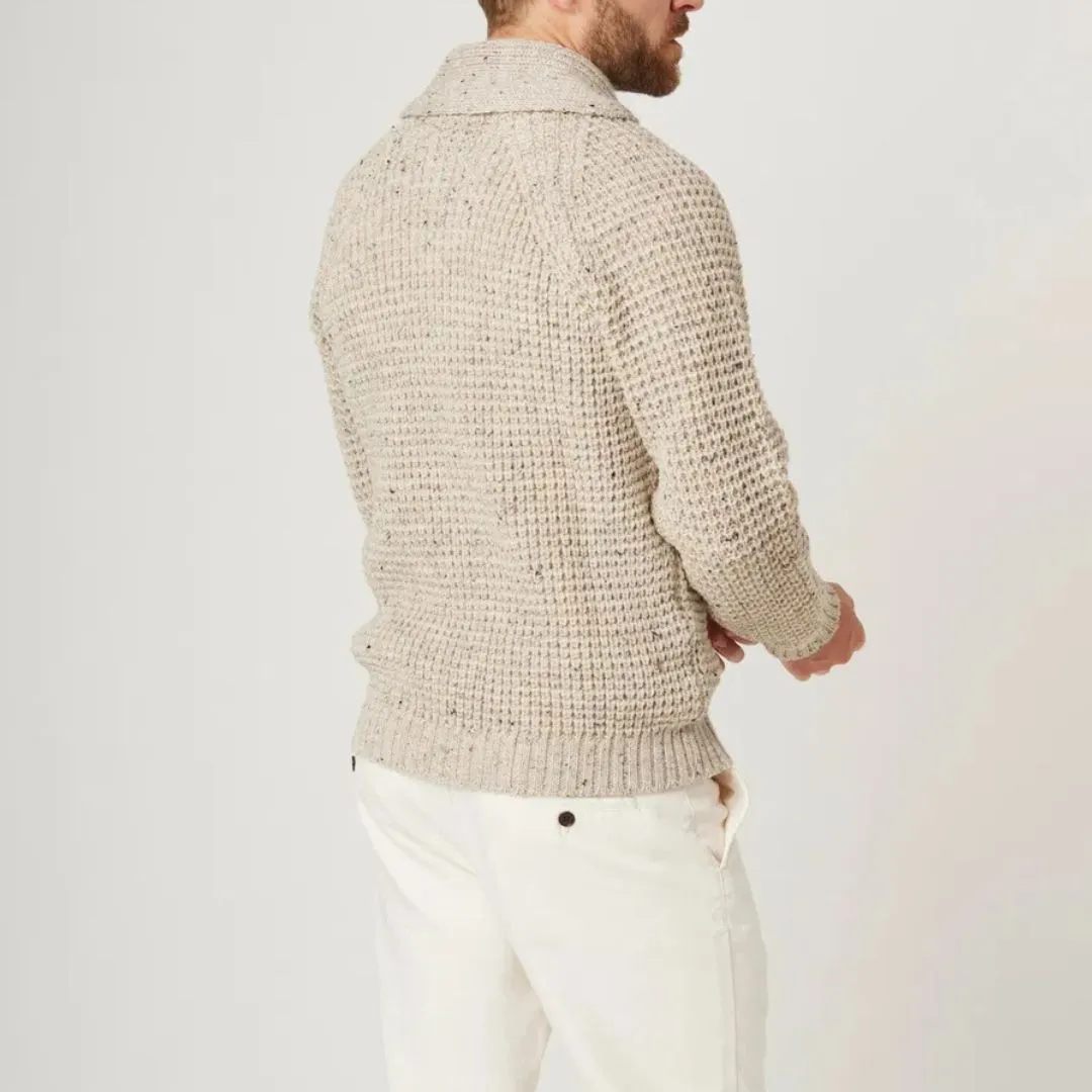 Skiddaw Waffle Shawl Wool Cardigan