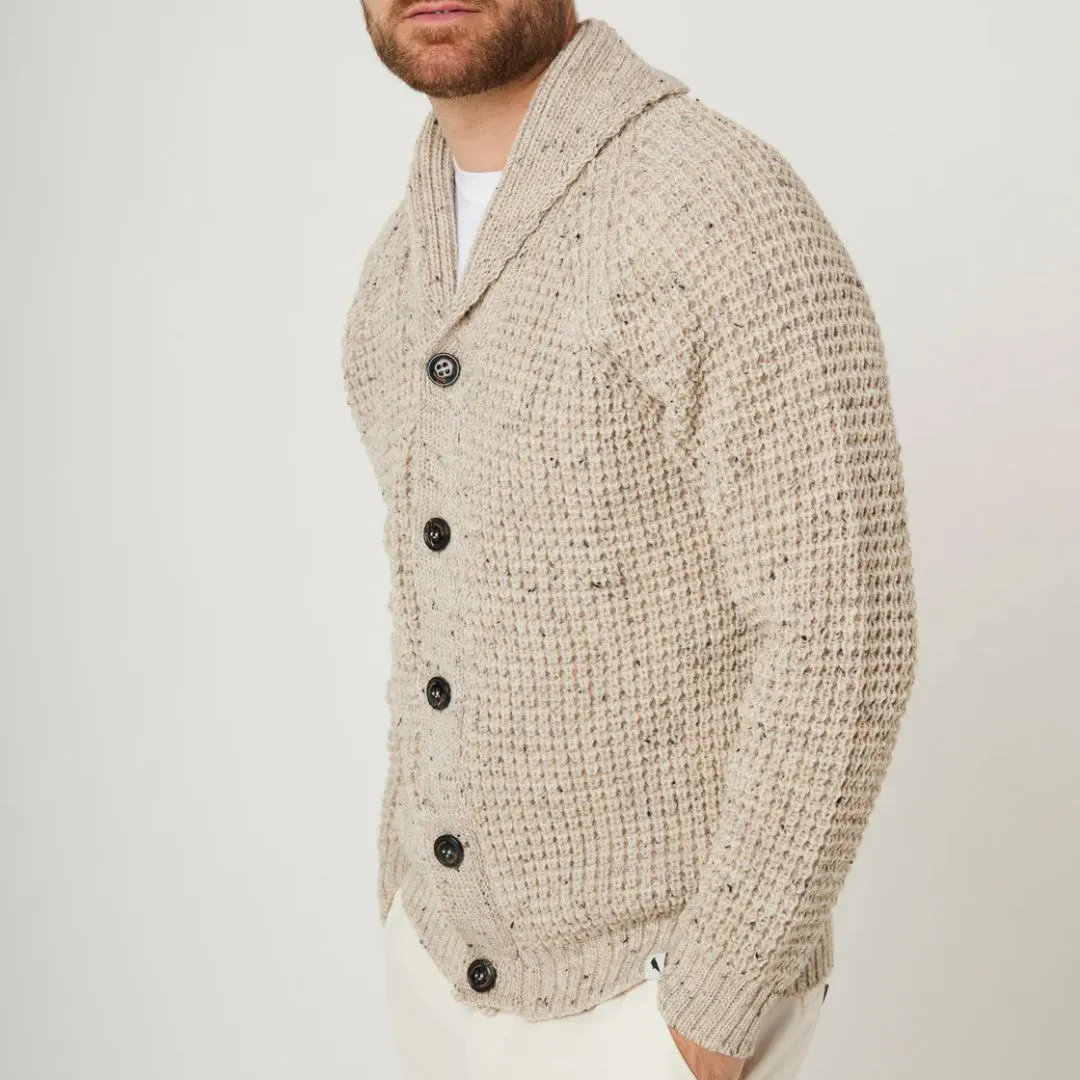 Skiddaw Waffle Shawl Wool Cardigan