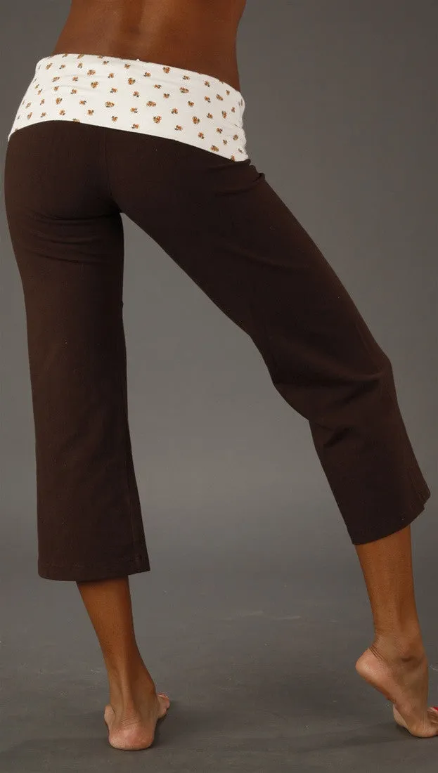 So Low Crop Pant in Floral Chocolate