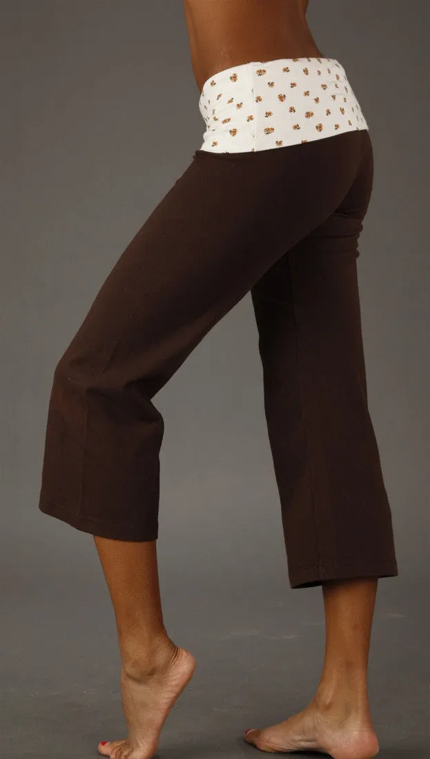 So Low Crop Pant in Floral Chocolate