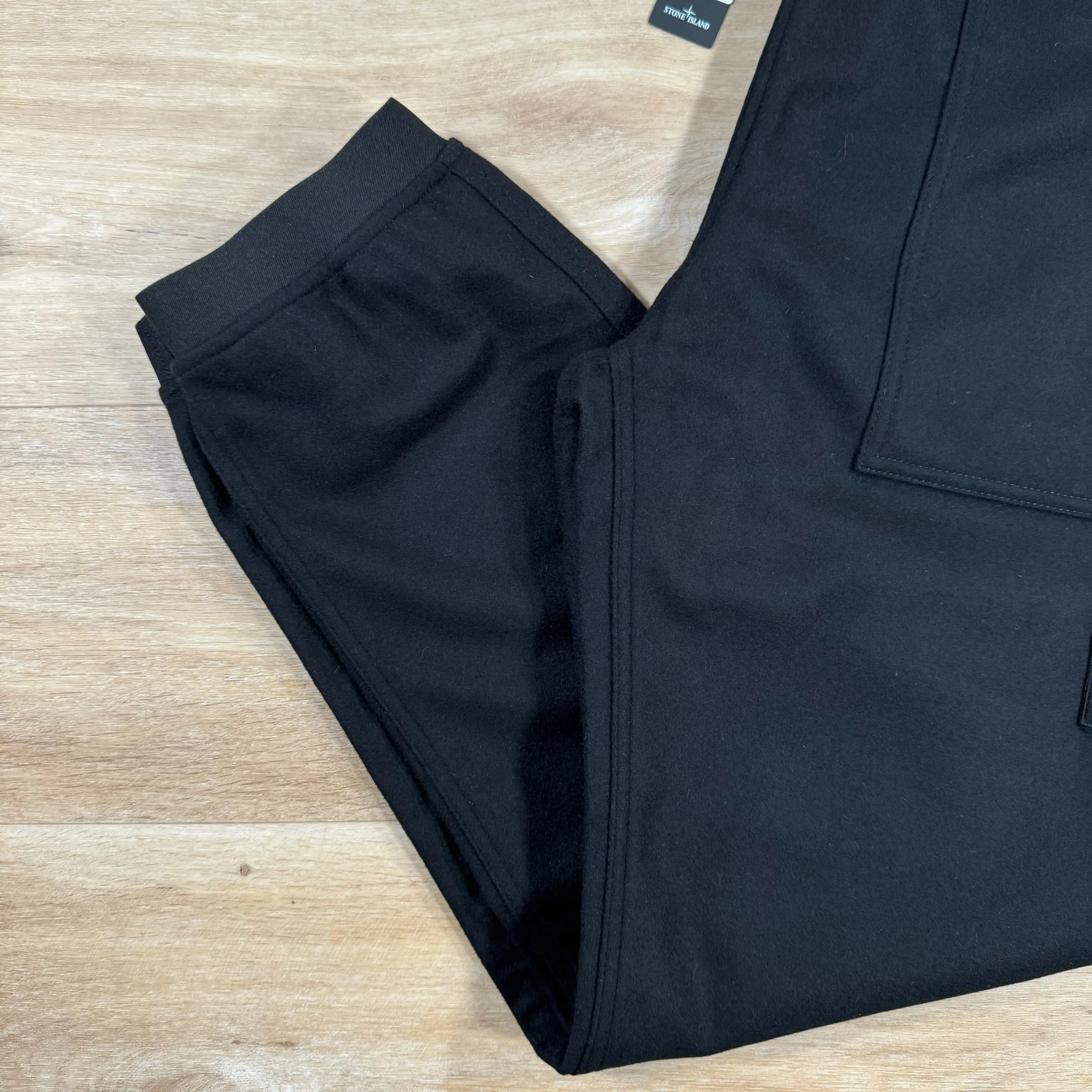 Stone Island Nylon Wool Sweatpants in Black