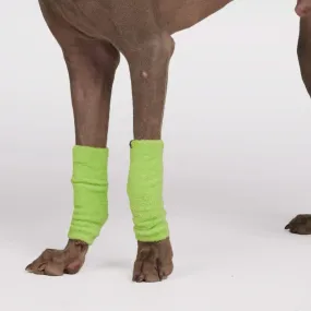 Stretchy Fleece Dog Leg Warmer Sleeves - Lime