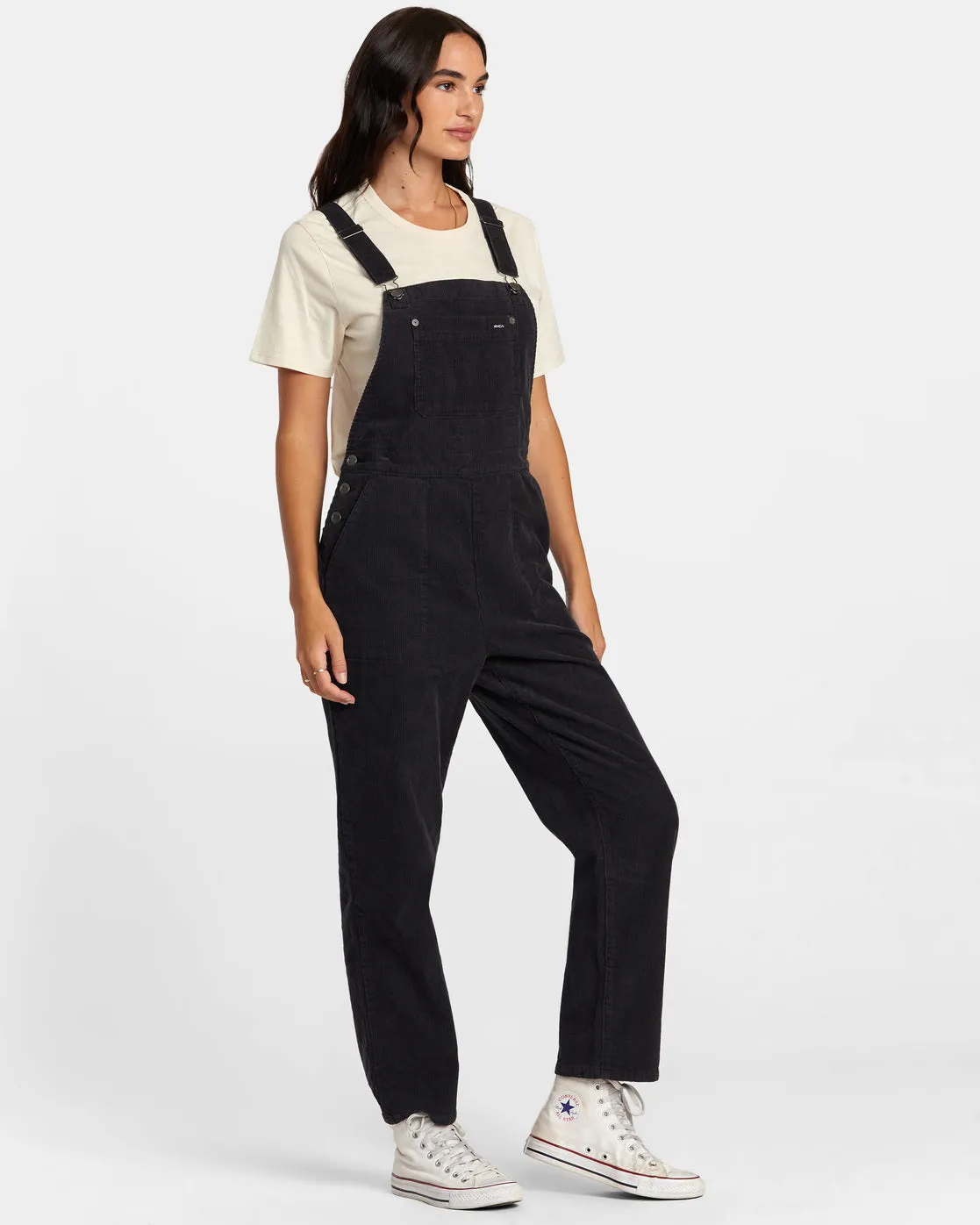 Succession Overall Corduroy Overalls - RVCA Black