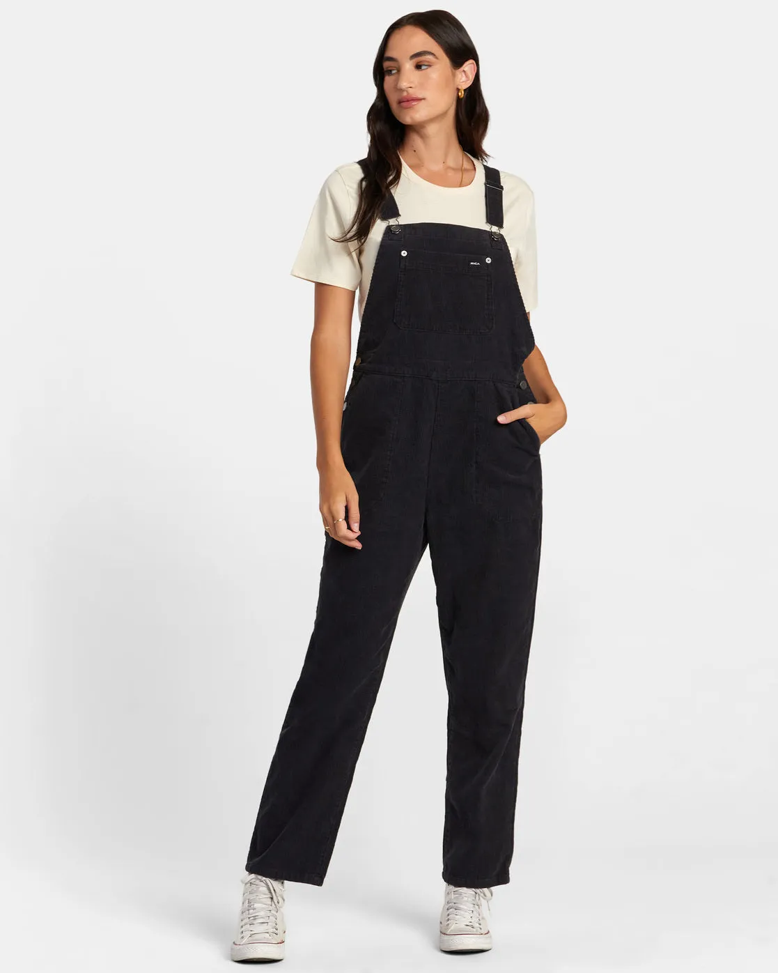 Succession Overall Corduroy Overalls - RVCA Black