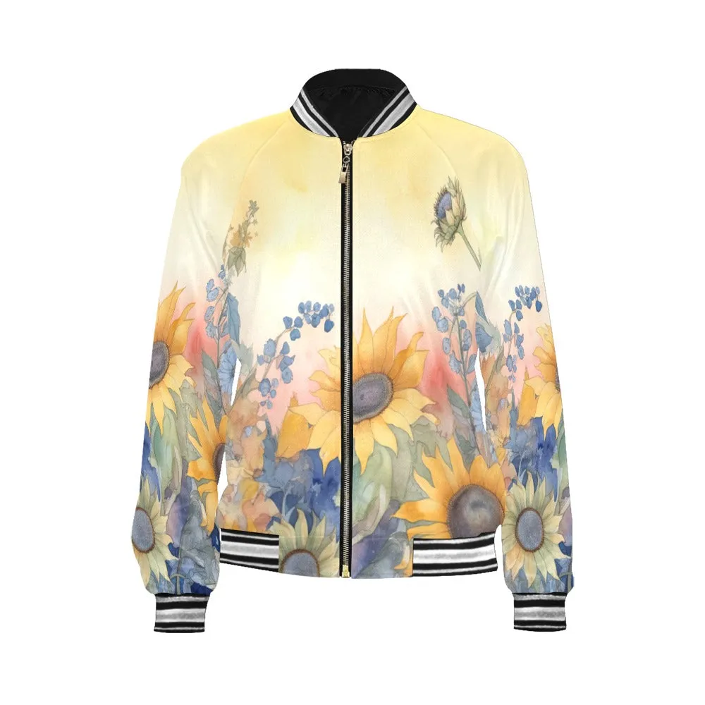 Sunflowers 342 Bomber Jacket for Women