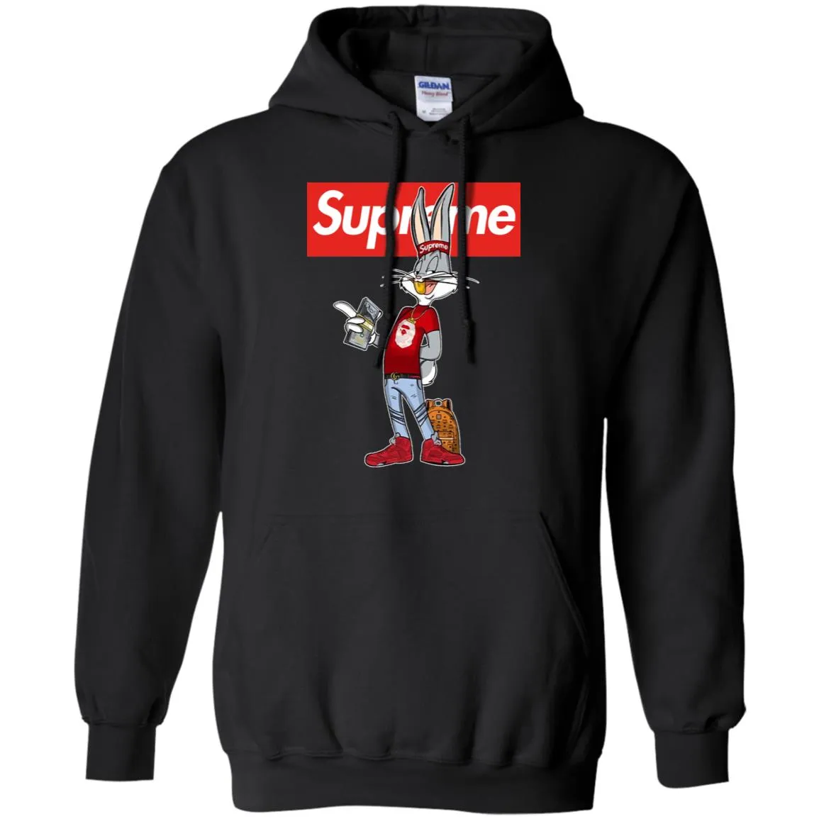 Supreme Rabbit Money Pullover Hoodie Sweatshirt