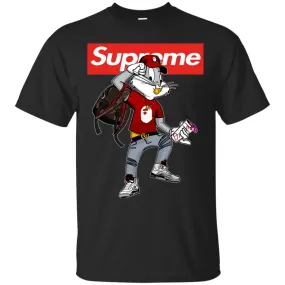 Supreme Rabbit Shirt Men Cotton T-Shirt