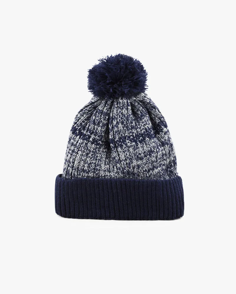 The Hat Depot - Ribbed Knit Beanie with Pom