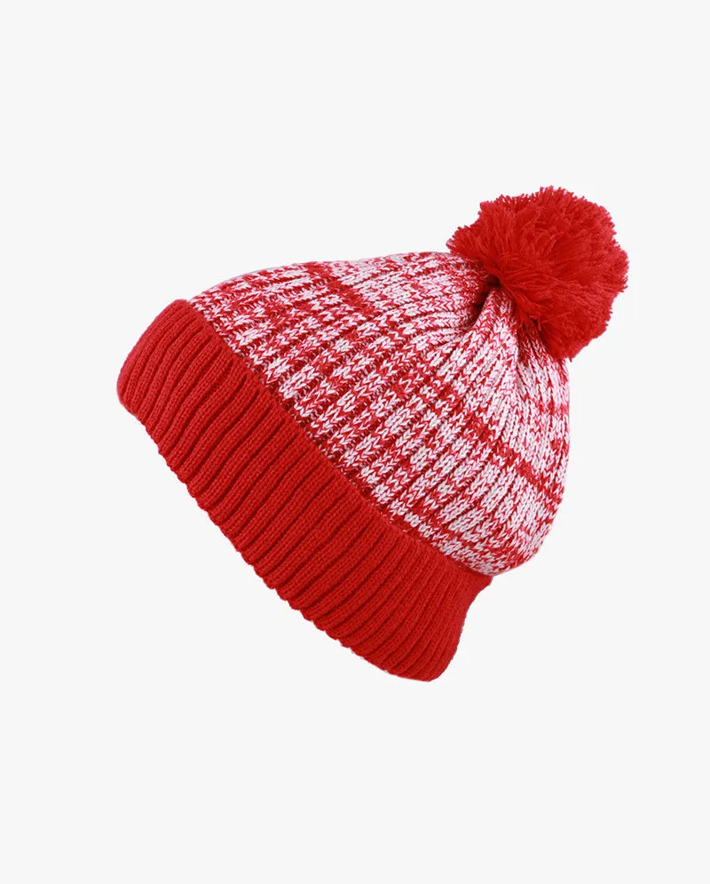 The Hat Depot - Ribbed Knit Beanie with Pom