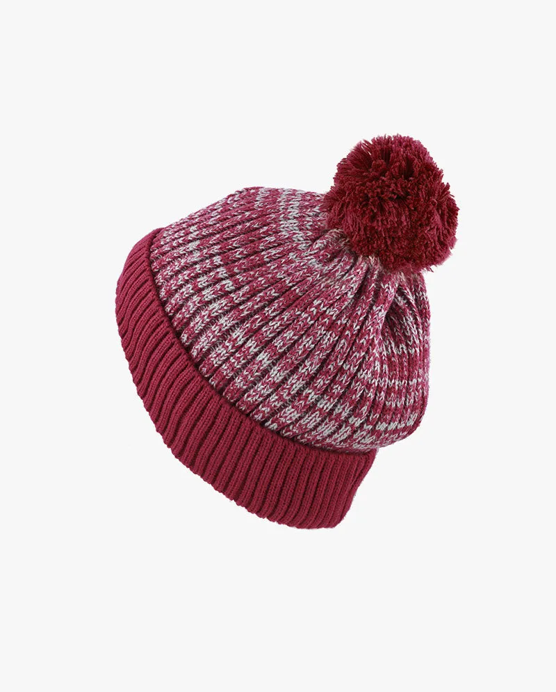 The Hat Depot - Ribbed Knit Beanie with Pom