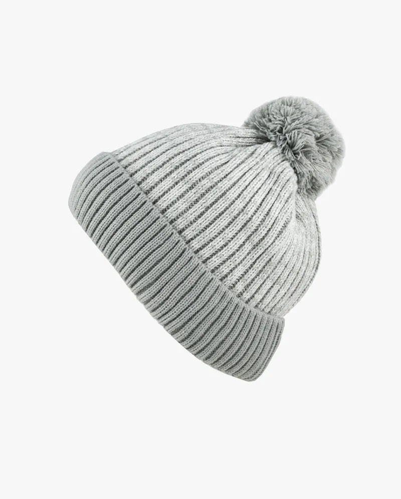 The Hat Depot - Ribbed Knit Beanie with Pom