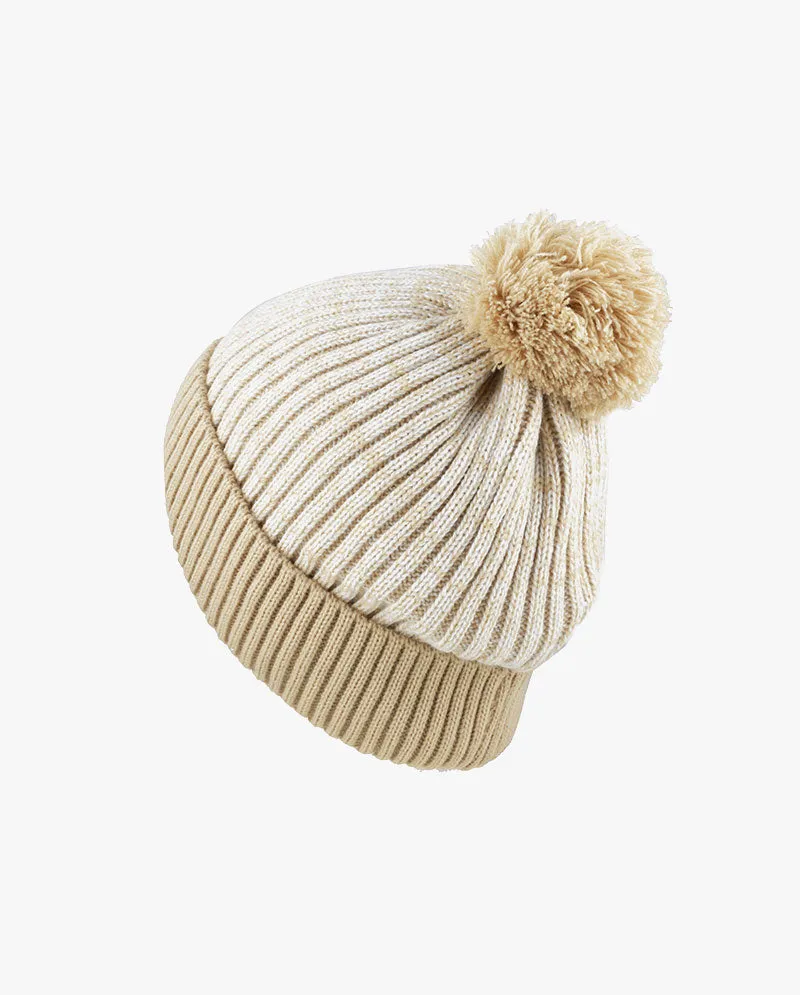 The Hat Depot - Ribbed Knit Beanie with Pom