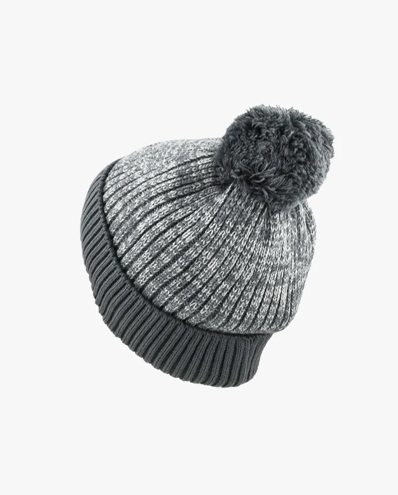 The Hat Depot - Ribbed Knit Beanie with Pom