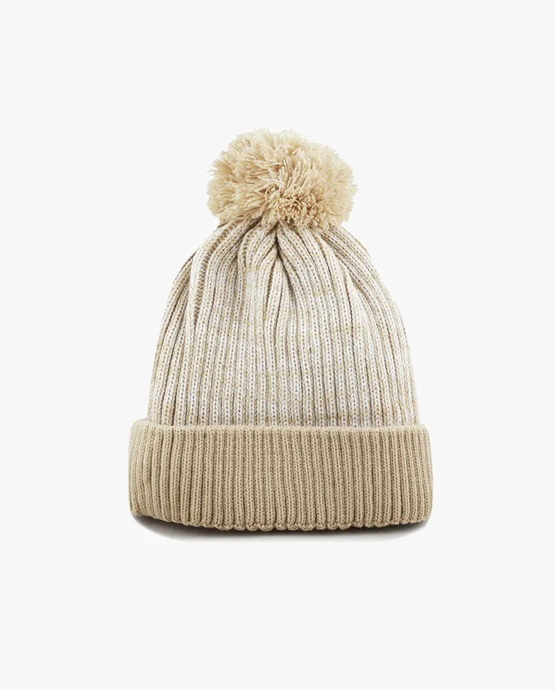 The Hat Depot - Ribbed Knit Beanie with Pom