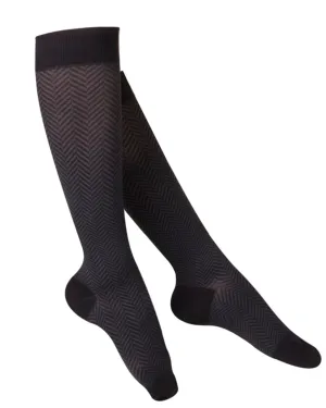 Touch Ladies' Herringbone Pattern Knee Highs 20-30 mmHg