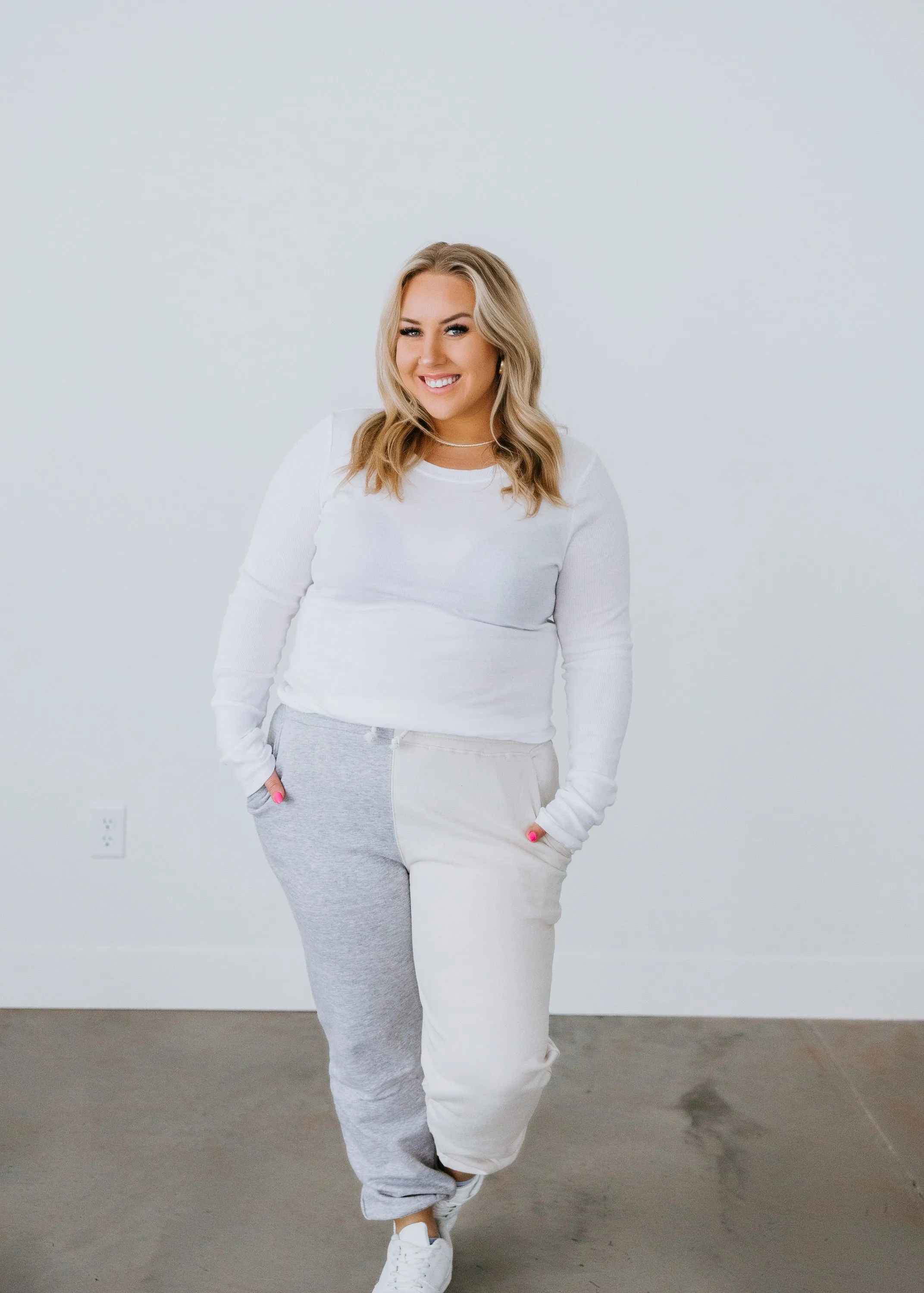 Ultra Soft Colorblock Sweatpants by Chelsea DeBoer