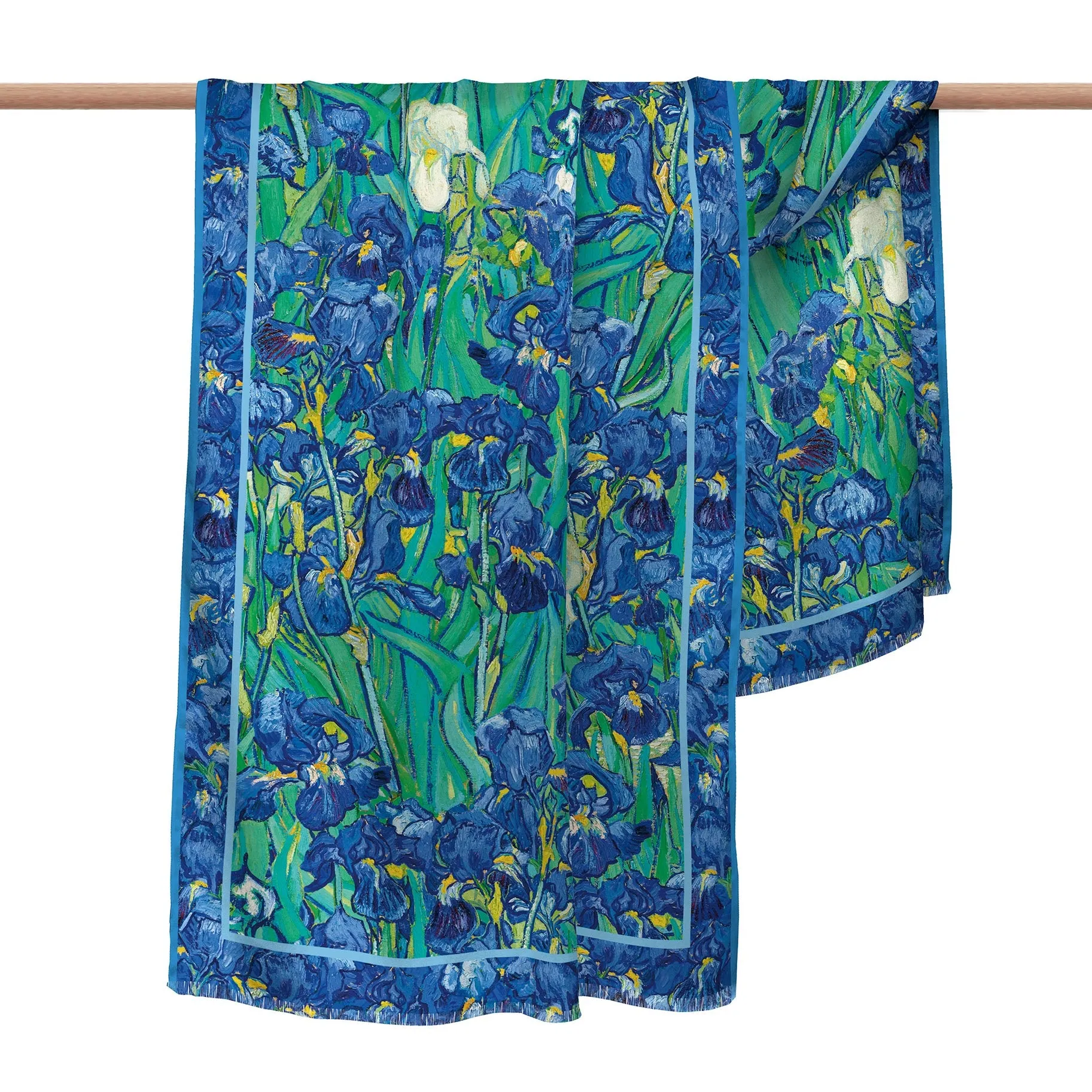 van Gogh Irises Silk Blend Women's Fashion Shawl