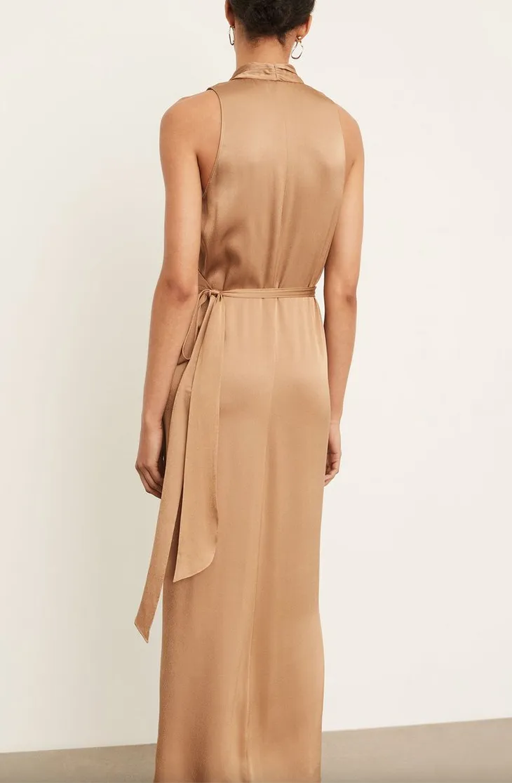 Vince Sleeveless Wrap Dress